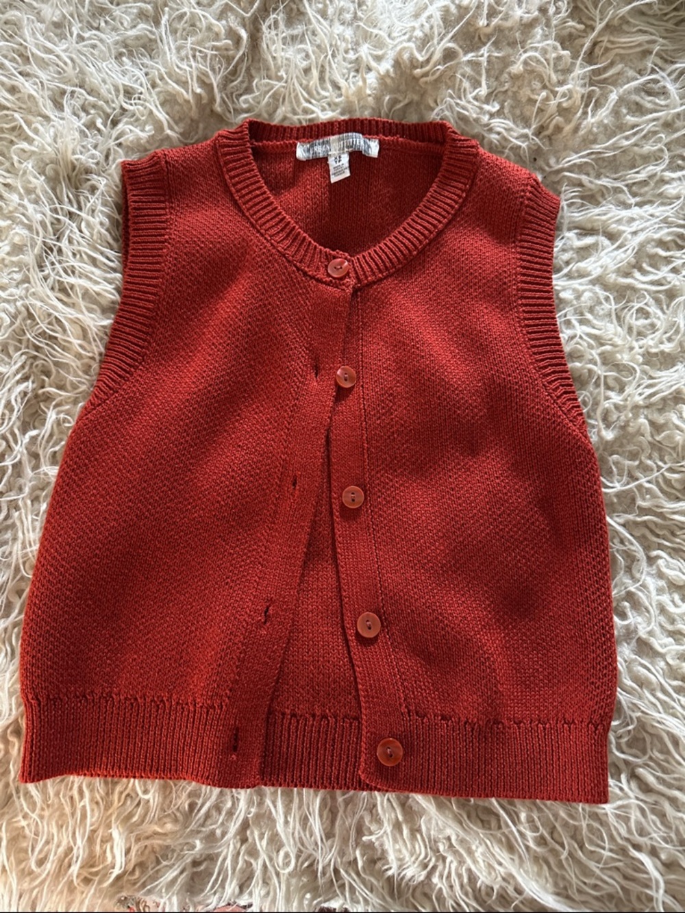 Urban Outfitters Rust Orange Knit Sweater Vest